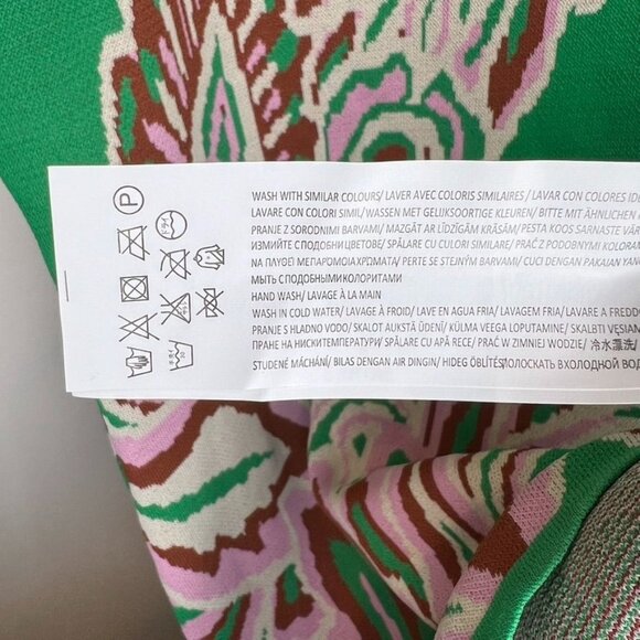 Minkpink Womens Sierra Sleeveless Knit Dress Small Green Pink Floral Pattern NWT - Picture 4 of 7